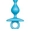 B-Vibe Butties Pop Beaded Silicone Anal Plug - Blue