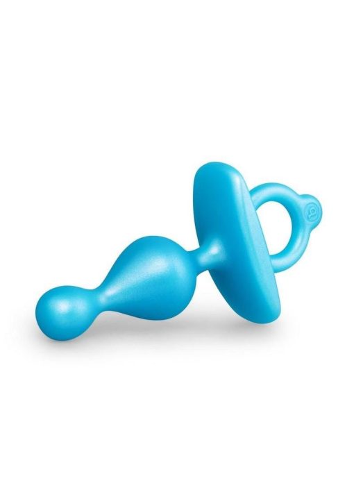 B-Vibe Butties Pop Beaded Silicone Anal Plug - Blue - Image 3