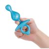 B-Vibe Butties Pop Beaded Silicone Anal Plug - Blue - Image 4