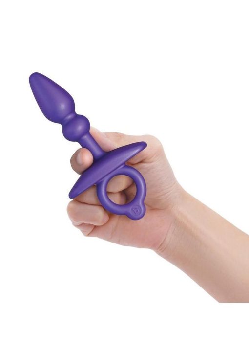 B Vibe Butties Dart Silicone Anal Plug Purple - Image 4