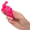 Neon Vibes Kissing Bunny Rechargeable Silicone Vibrator - Pink - Image 3