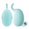 Buzzy Buddy Hunk with a Trunk Rechargeable Silicone Clitoral Stimulator - Aqua