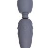 M`Lady Rechargeable Silicone Tiny Vibrating Wand - Grey