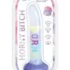 Cotton Candy Dirty Talk Horny Bitch Silicone Dildo - Multicolor