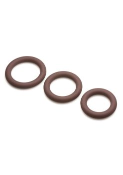 JOCK Discrete Silicone Cock Ring Set - Chocolate