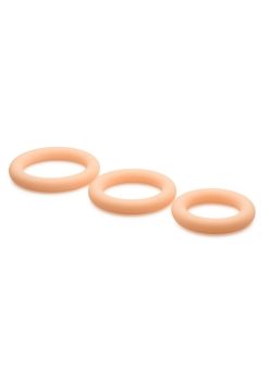 JOCK Discrete Silicone Cock Ring Set - Vanilla