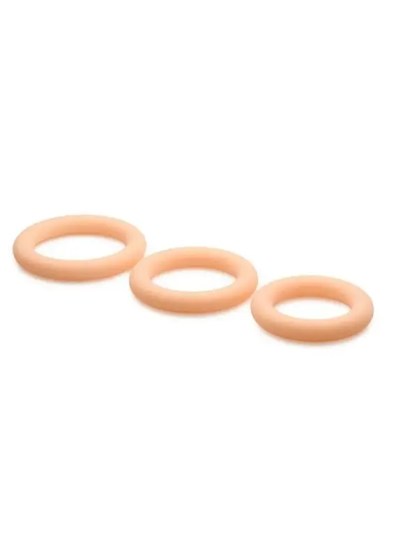 JOCK Discrete Silicone Cock Ring Set - Vanilla