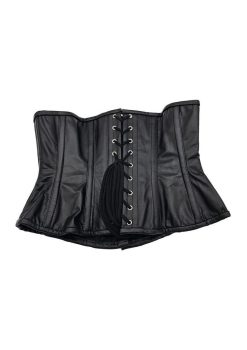 Rouge Leather Corset - Small/Medium - Black