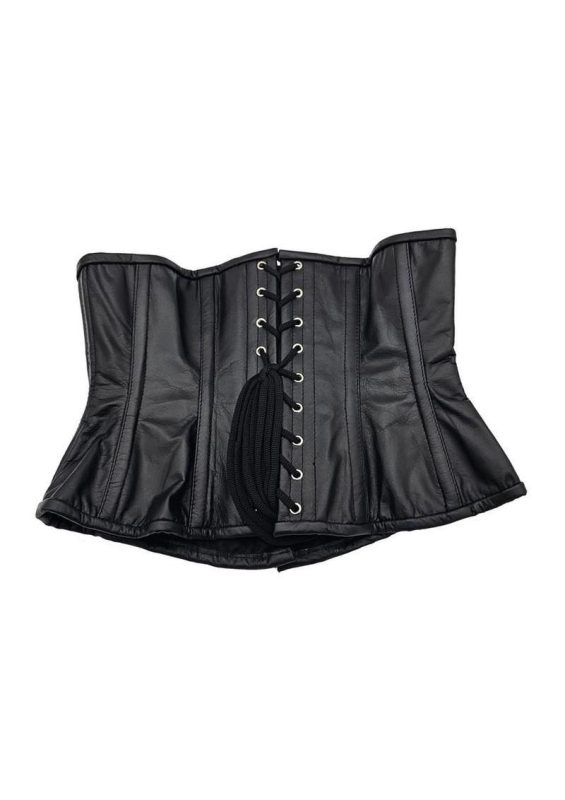 Rouge Leather Corset - Small/Medium - Black