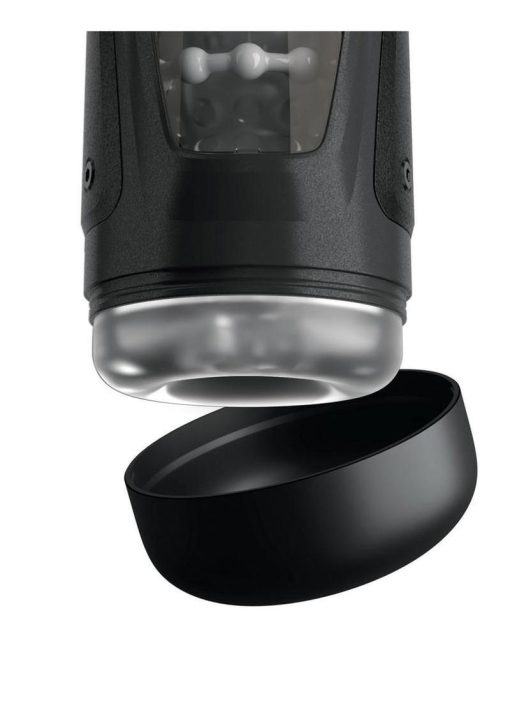 PDX Elite Moto-Bator Pro Rechargeable Masturbator - Clear/Black - Image 3