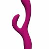 Quinn Rechargeable Silicone Rabbit Vibrator - Burgundy