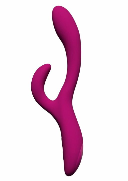 Quinn Rechargeable Silicone Rabbit Vibrator - Burgundy