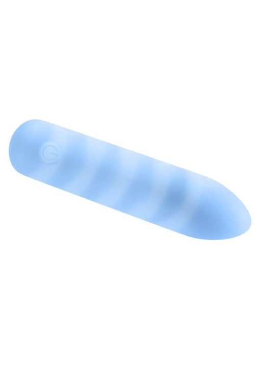 Playboy Unicorn Silicone Rechargeable Vibrating Bullet - Blue - Image 3