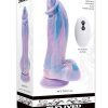 Mythical Rechargeable Silicone Vibrating Dildo with Remote - Multicolor