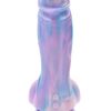 Mythical Rechargeable Silicone Vibrating Dildo with Remote - Multicolor - Image 3