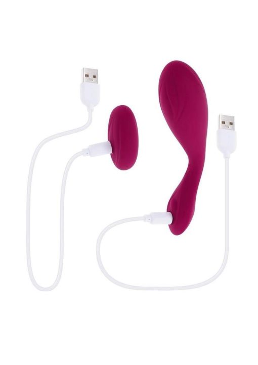 Cherry Pose Rechargeable Silicone Posable Vibrator with Remote - Red - Image 4