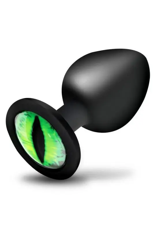 Creature Cocks Green Eye Silicone Butt Plug - Large - Black/Green