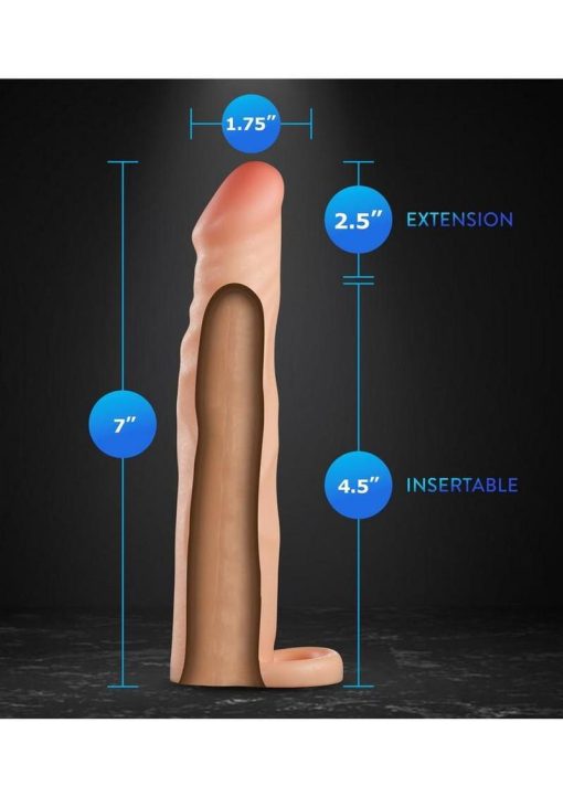 Performance Plus Silicone Penis Extender 2.5in - Vanilla - Image 4