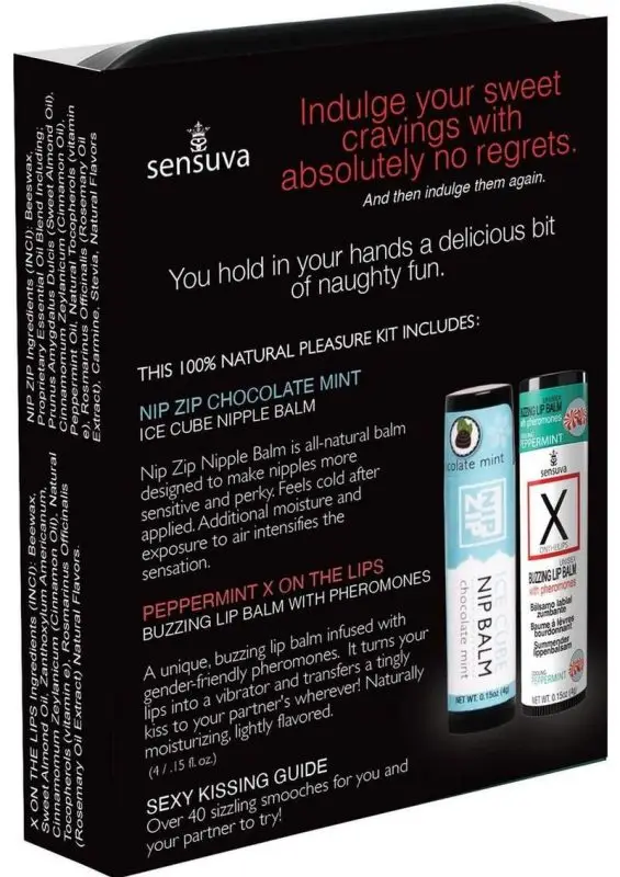 Sensuva Pheromone Infused Lips N Nips Pleasure Kit - Mint Chocolate