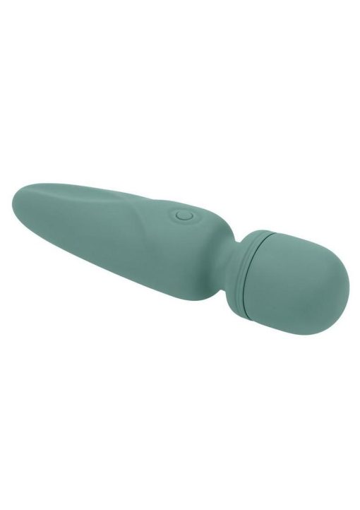Rumble Wand Rechargeable Silicone Vibrator - Green - Image 3