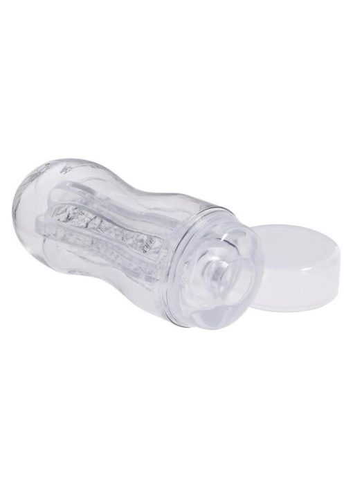 Selopa Stroke of Luck Masturbator with Vibrating C-Ring - Clear - Image 4